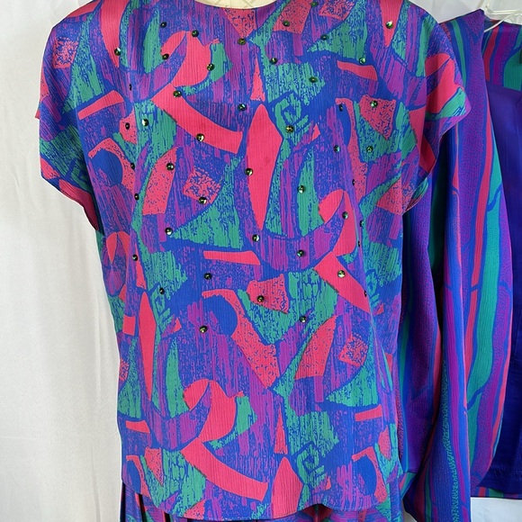 Vintage Jo Hanna York by Joan Davis skirt-set with blazer size 16 1/2 excellent - Picture 4 of 9